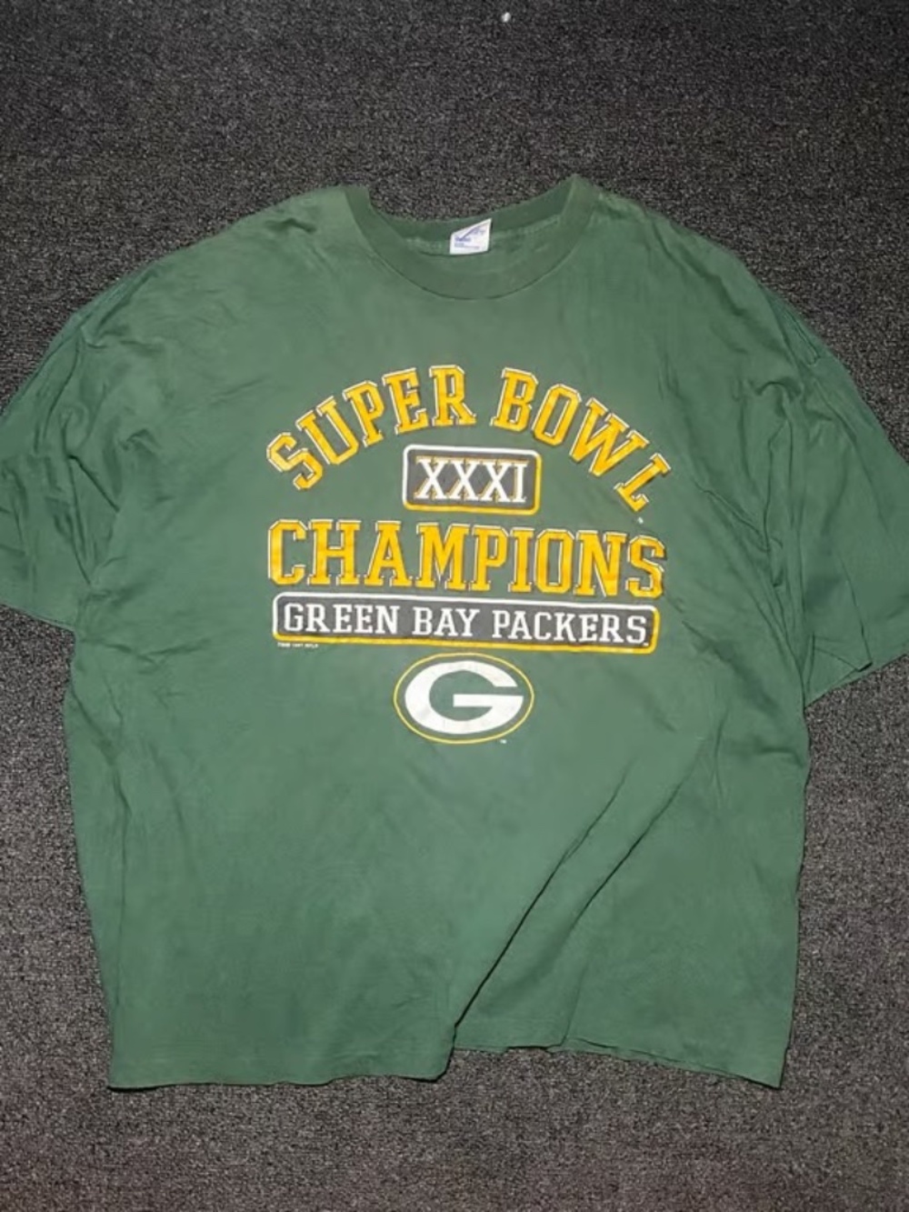Vintage Green Bay packers nfl 1996 Super Bowl champions green shirt size 3xl